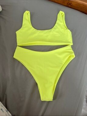 Neon yellow bikini
